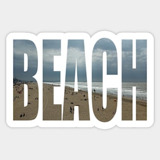 Beach photo in text Sticker